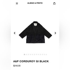 COPY - Albino & Preto Corduroy Gi Black